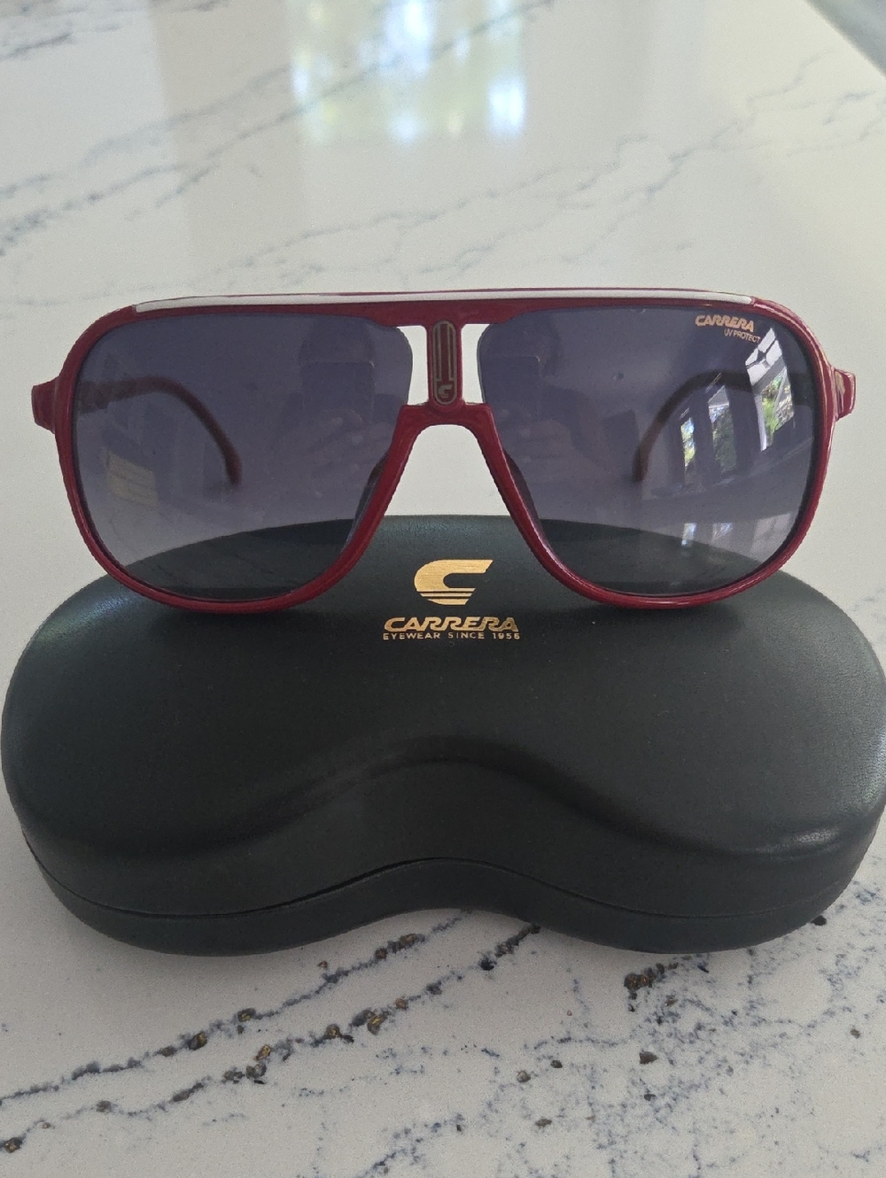 Carrera Red Aviator Sunglasses